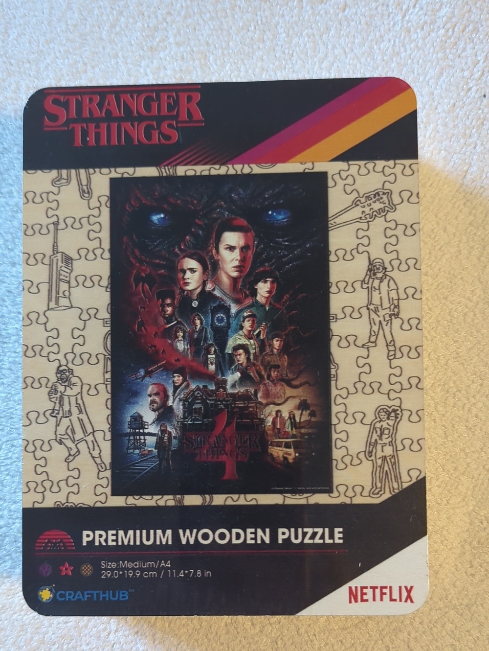 Stranger Things Season 4Nib Wooden Puzzle - 145 Pieces